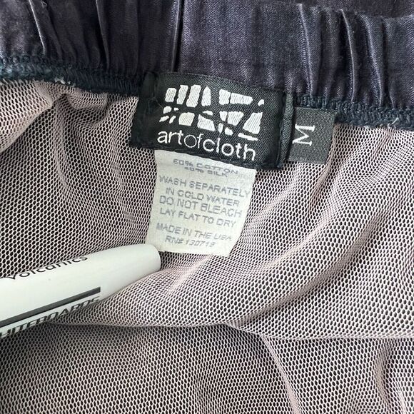 Art of Cloth Midi Skirt Women’s M Silk Purple Whimsigoth Witchy Lagenlook - Picture 4 of 7